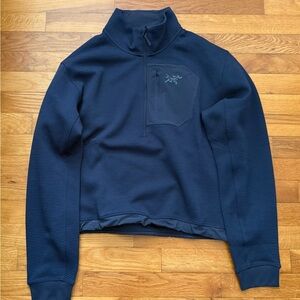 Arcteryx Olera Zip-Neck Pullover Women’s Medium Black Sapphire